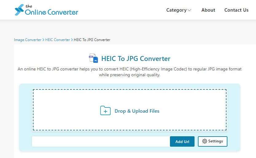 Theonlineconverter HEIC to JPG Converter